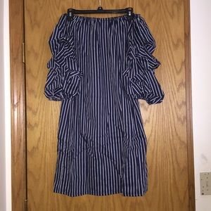 Stripped off the shoulder dress